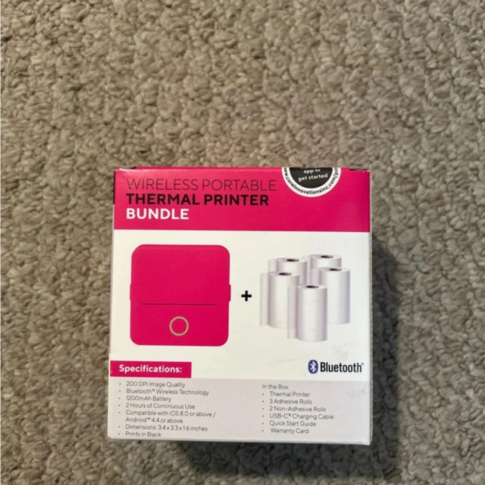 Pink Bluetooth Printer